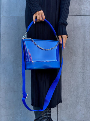 Snaked Crossbody in Electric Blue