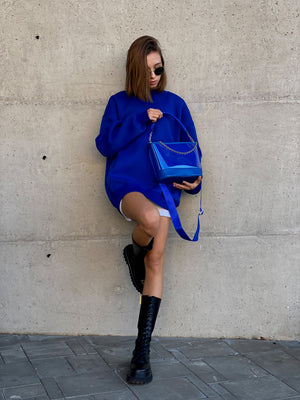 Snaked Crossbody in Electric Blue