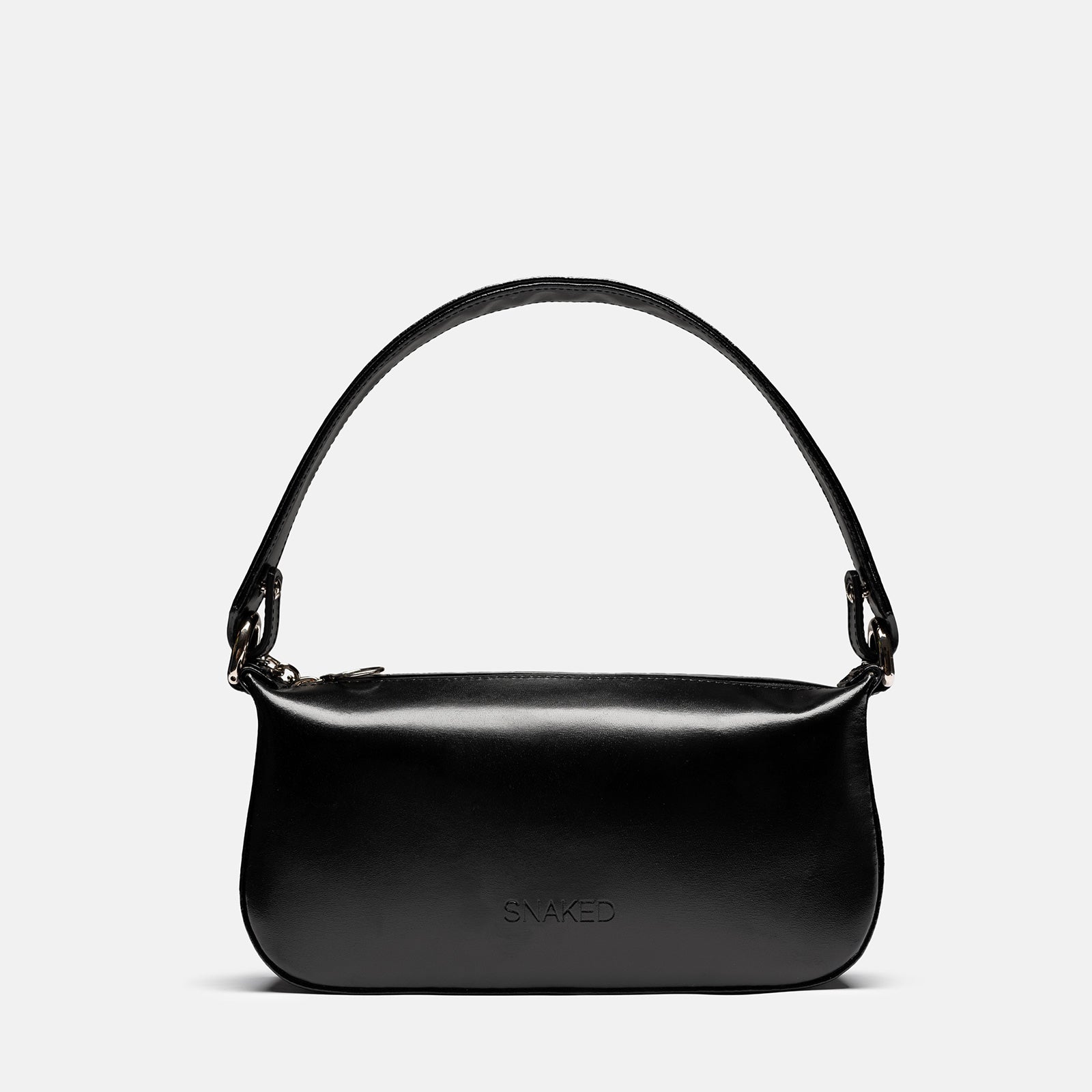 Snaked Coco Bag in Black Gloss