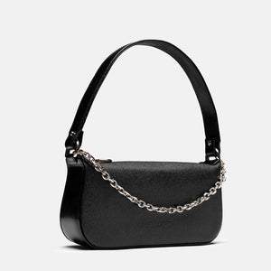 Snaked Coco Bag in Black Saffiano