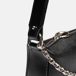 Snaked Coco Bag in Black Saffiano