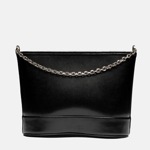 Snaked Crossbody in Black Saffiano